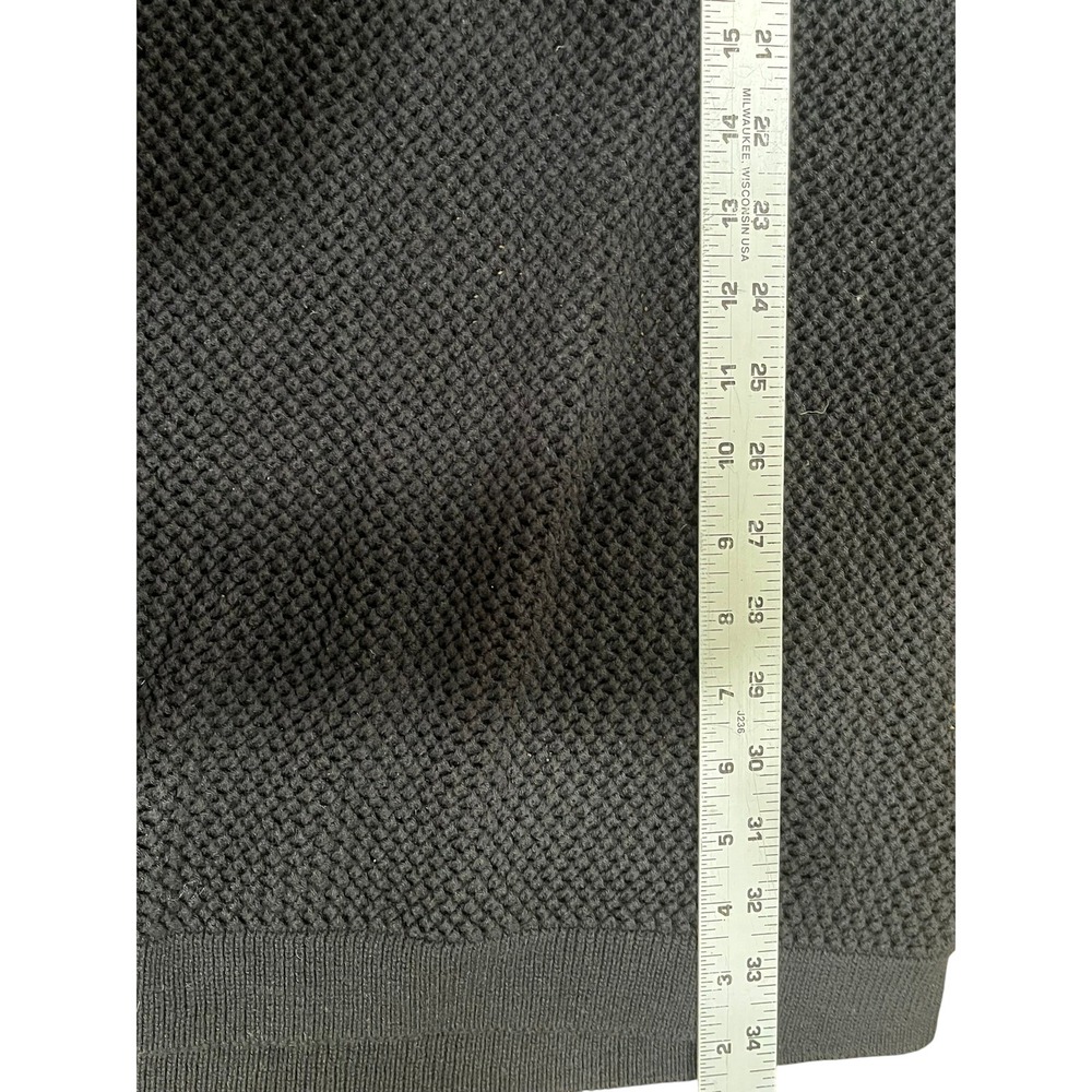 O'Neill Black Open Knit Maxi Skirt XL Cotton Blend Side‎ Slit Beach Cover Up - Picture 5 of 7